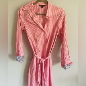 Brooks Brothers Shirt Dress in pink stripes